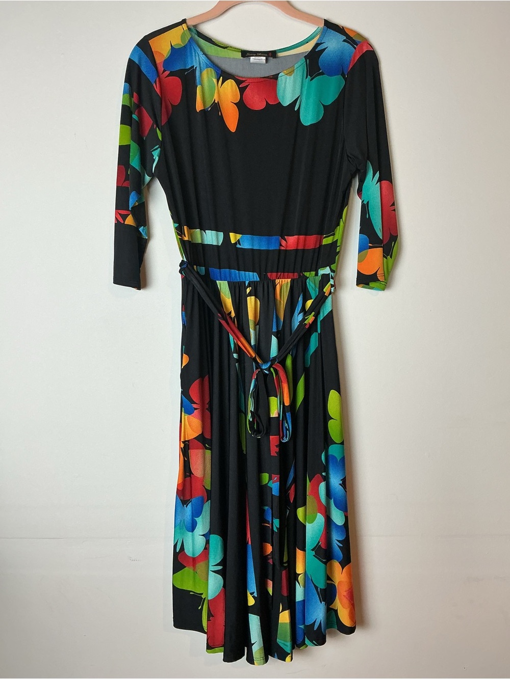 Sexy Diva Floral Butterfly Midi Dress w/Tie Size 1X